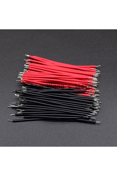 Choice 26 Awg Red And Black 100pcs/lot Tin-plated Breadboard Pcb Solder Cable 24awg 5cm Fly Jumper Wire Cab