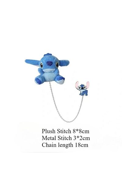 Choice Black Lilo & Stitch Brooch, Stitch Plush Metal Doll Pendant, Stylish Stitch Clothespin, Shoulder Ac