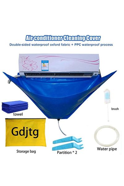 Choice 7pcs 95cm 1hp 7/11/12pcs Air Conditioner Cleaning Cover Kit Clean Tools Waterproof Dust Protection B