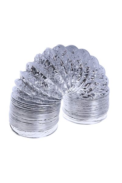 Choice New 4 Inch 100mm Ventilator Pipe PVC Aluminum Tube Air Ventilation Pipe Hose Flexible Exhaust Duc...