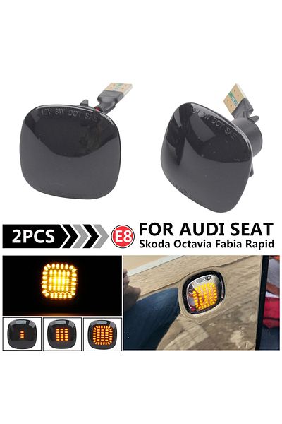 Choice Dynamic LED Side Marker Turn Signal repeater Light for AUDI A3 A4 A8 SKODA Octavia Roomster Rapid...