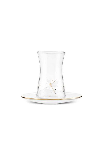 Karaca Yusufçuk Gold Tee-Set für 6 Personen, 12 Teilig