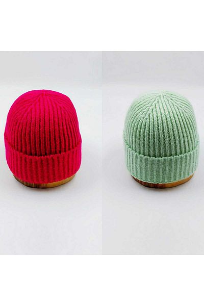 SOFT AKSESUAR Unisex Knitted Solid Beanie Sweater