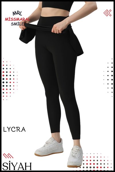 missmaral Women's Yoga Leggings Slit Flounce Skirt Look Shorts Fitness Running Sports Sea Pool Beach 1104