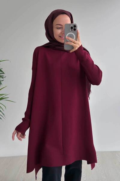 Ka Hijab سترة ميرا ميرسيريزد باللون العنابي