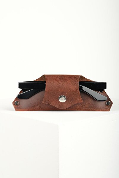 WATCHOFROYAL Genuine Leather Buttero Clot Brown Glasses Pouch
