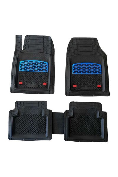 TEAMCAR Hyundai İx35 Uyumlu 3D Havuzlu Paspas Takımı Safir Siyah Krom Mavi