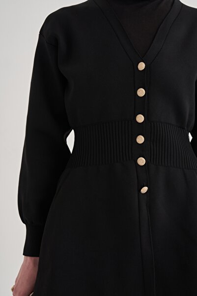 EBU Prive Women's Premium Waist Corset Knitwear Cardigan Black