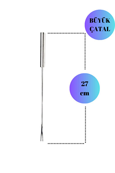 melik's 10 Adet Fondü Çatalı Büyük Boy 27 cm