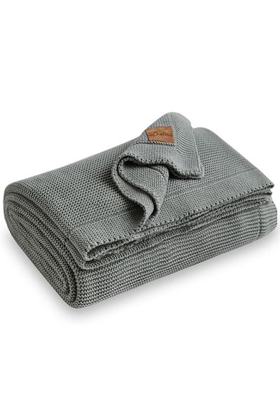 DALİSA Alina 100% Organic Cotton Breathable Cover, Mesh Sofa Shawl, Tv Blanket