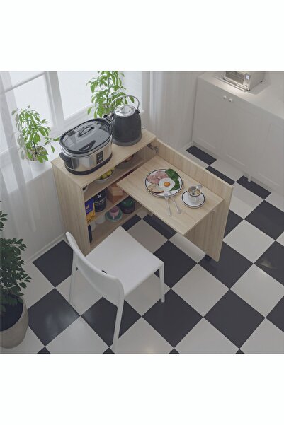 asratrend Mutfak Fonksiyonel Kiler Dolabı Katlanır Masa