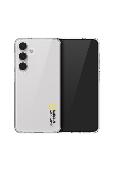 NATIONAL GEOGRAPHIC Crystal Clear Case V2 Jell Hard Galaxy S25 Plus - Black Logo