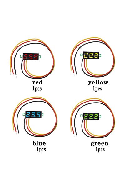 Choice Mix 4pcs Mini Digital Voltmeter 0.28inch 3 Wire Voltage Tester Led Display Panel Voltmeter Red Green