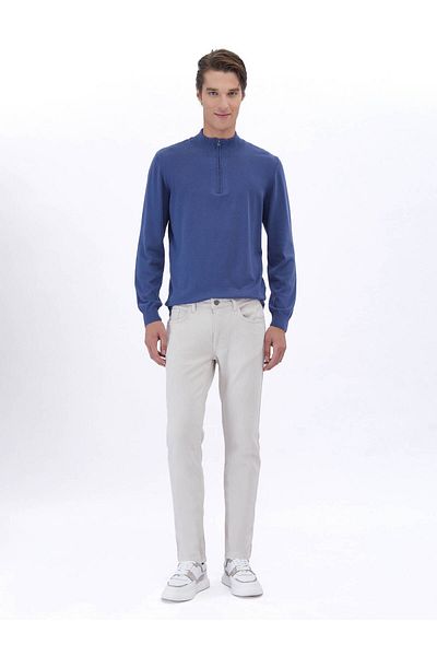 Kip Lässige, gewebte Hose aus Baumwollmischung im Slim Fit