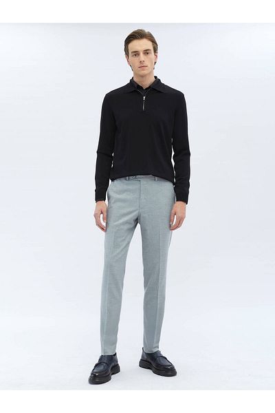 Kip Plain Weave Fitted Fit Classic Trousers