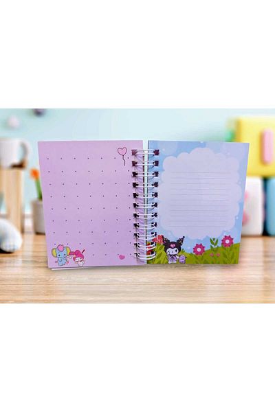 izmir yazici servis دفتر الواجبات المنزلية My Melody Kuromi Water Sequin مع ملصق مقاس 9x11 سم