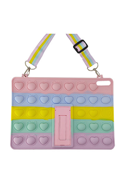 Nettech Huawei MatePad 11 Uyumlu Kulaklı Pop It Arka Koruma - Pembe