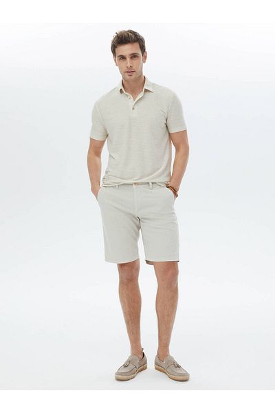 Kip T-Shirt aus Leinenmischung mit Polokragen