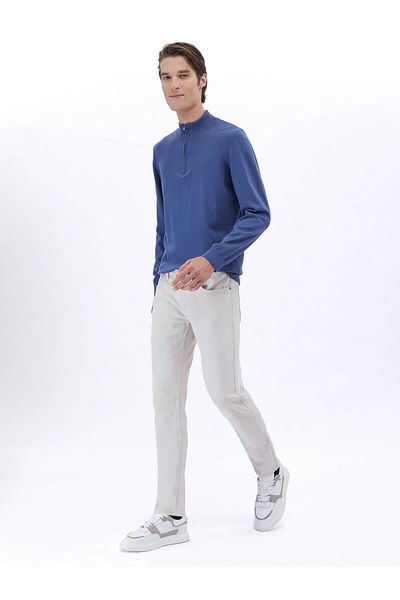 Kip Lässige, gewebte Hose aus Baumwollmischung im Slim Fit