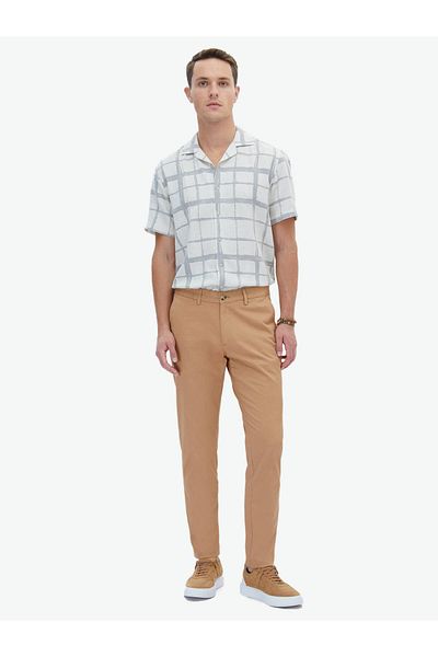 Kip Lässige, gewebte Hose aus Baumwollmischung im Regular Fit