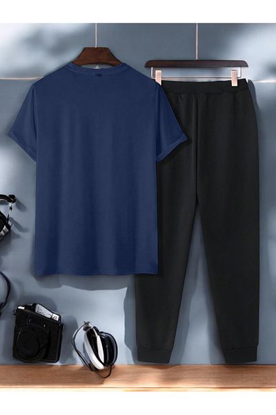 uyguntarz 2-teiliges, klassisch bedrucktes Unisex-Trainingsanzug-Set