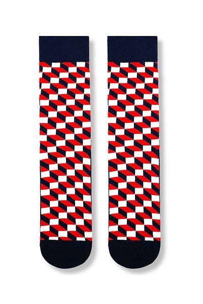 CARNAVAL SOCKS Комплект от 7 черно-бели чорапи в стил „стара школа“
