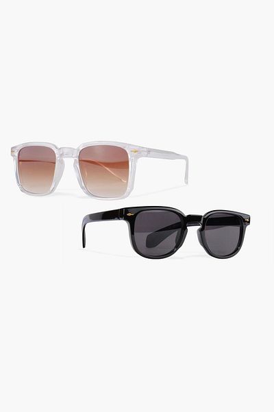 WATCHOFROYAL Vintage Women's Sunglasses - Black Transparent, Men's Sunglasses Uv-400 Glass
