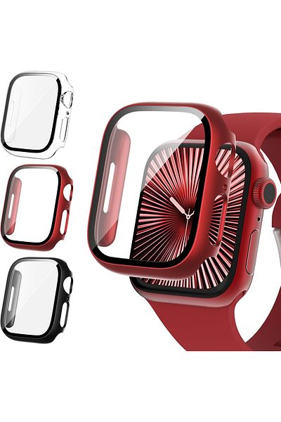 AWH 3 Pack Screen Protector for Apple Watch Series 6/5/4 SE(2022/2020) 44mm, Hard PC Case