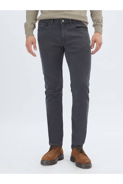 Kip Woven Slim Fit Casual Cotton Blend Trousers