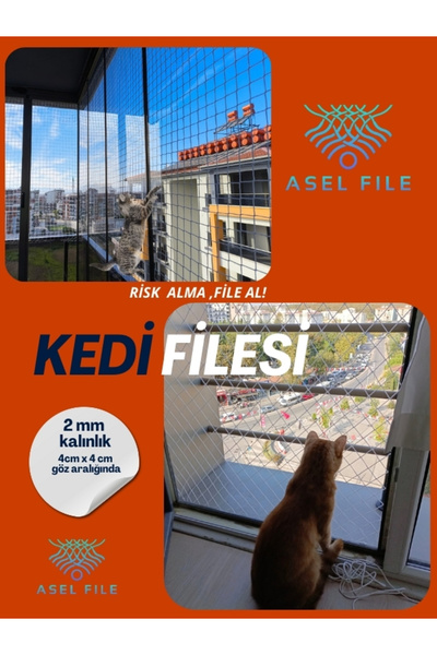 assellf 1.8x4 2mm 4cmx4cm Balkon filesi(Kedi)  MONTAJ KILAVUZU(LUKS)