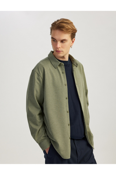 Koton Cămașă cu mânecă lungă din bumbac, cu nasturi, din țesătură piqué