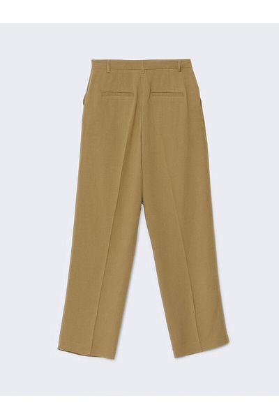 LC Waikiki Pantaloni de damă în amestec de in cu talie elastică