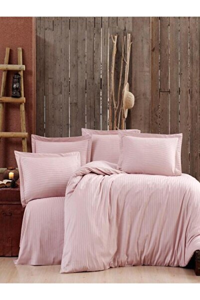 vionetta طقم غطاء لحاف مفرد من القطن الساتان المخطط من سلسلة فنادق أوكاي باود...