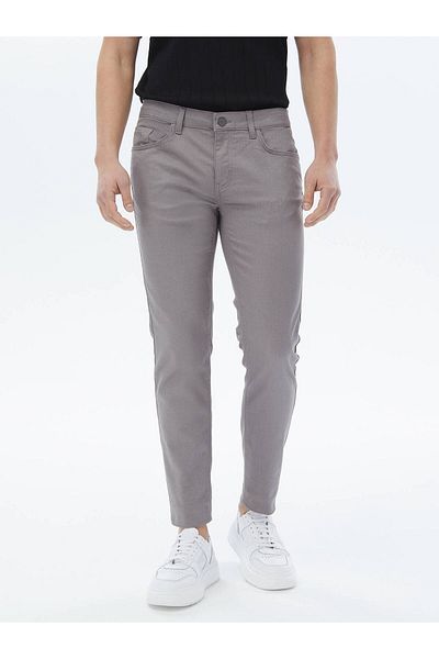 Kip Woven Slim Fit Casual Cotton Blend Trousers