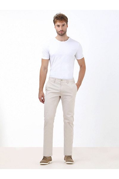 Kip Lässige, gewebte Hose aus Baumwollmischung im Slim Fit