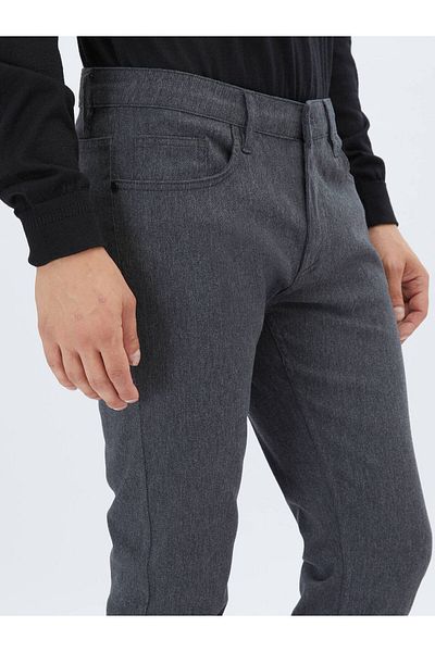 Kip Woven Slim Fit Casual Cotton Blend Trousers
