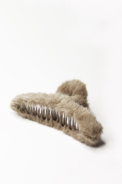 New Obsessions مشبك ربط كبير من القطيفة الناعمة ذات الفراء