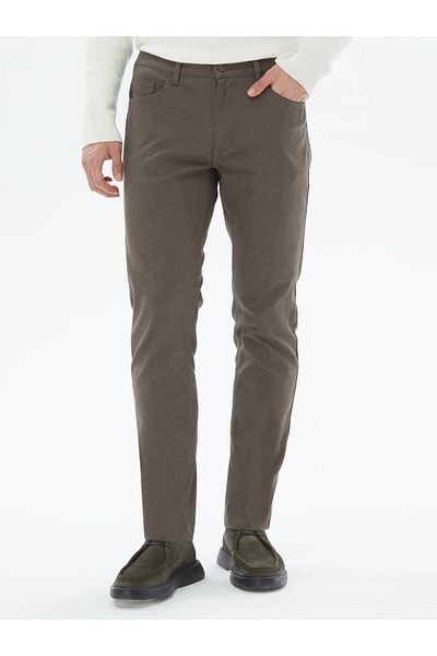 Kip Lässige, gewebte Hose aus Baumwollmischung im Slim Fit