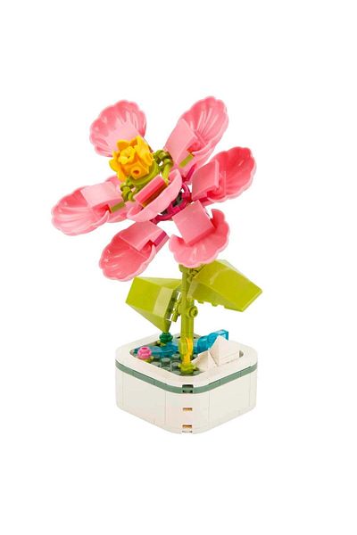 ByCaretta 42098 Model Hibiscus Bouquet Building Blocks - 130 Pieces