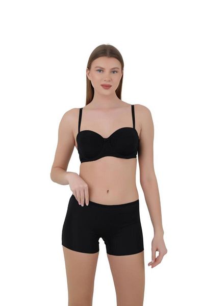 CNT Slip boxer pentru femei din microțesătură fără urme - Pachet special de 3 (NEGRU, ALB, CULOARE PIELE)