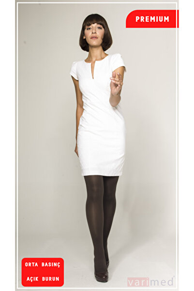 Varimed 3240 Premium Ccl2 Orta Basınç Külotlu Açık Burun Çorabı