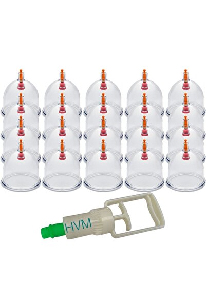 HVM 100 Adet 7 cm Hacamat Kupası ve Hacamat Pompası