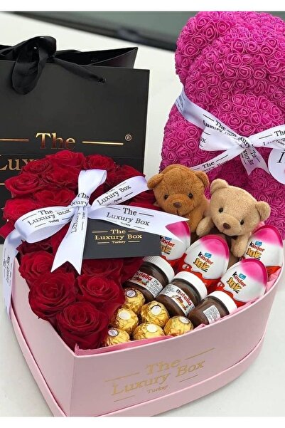 Rual Sevgililer Günü Sevgiliye Hediye Süpriz Çikolata Kutusu Kalpli Kutu