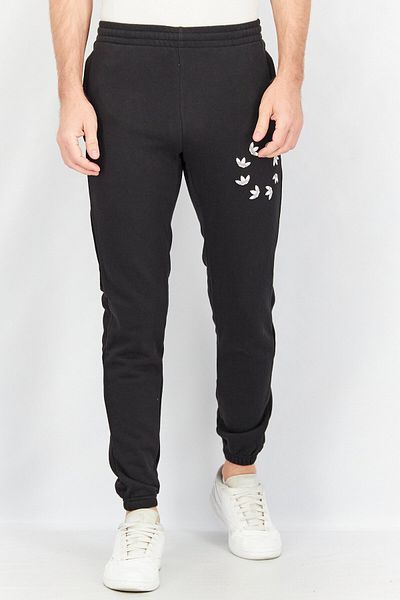 adidas Men Regular Fit Embroidered Training Sweatpants, Black