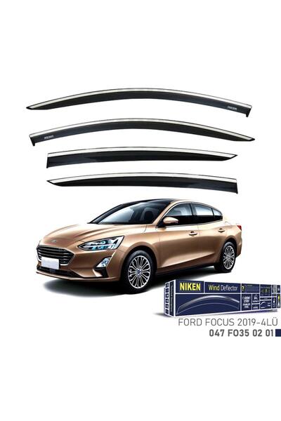 Niken Ford Focus 5 Sedan Kromlu Cam Rüzgarlığı 4lü Set 2019 Ve Üstü