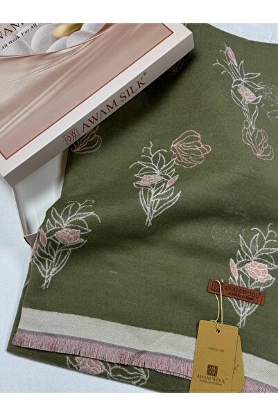 AWAM SILK Sakura Çiçekli Pamuklu yumuşak Dokulu Atkı Şal & Omuz Şalı 190*65