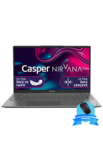 CASPER Nirvana X600.1270-DV00A-G-F-KM35S i7-12700H 32GBRAM 500GBNVME Windows11+KabloluMouse