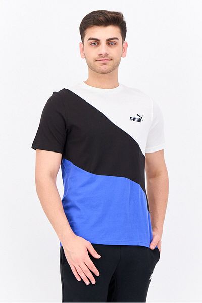 Puma Men Sportswear Fit Short Sleeve Training T-Shirt, White Combo
