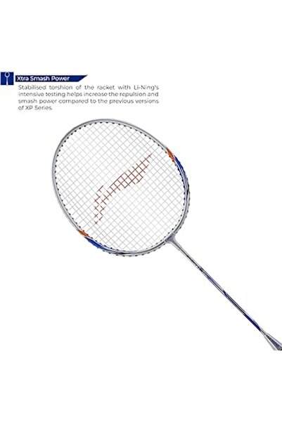 Li-Ning XP-80-IV Strung Badminton Racket With Free Head Cover | Set of 1 | Aluminum | Blue/White