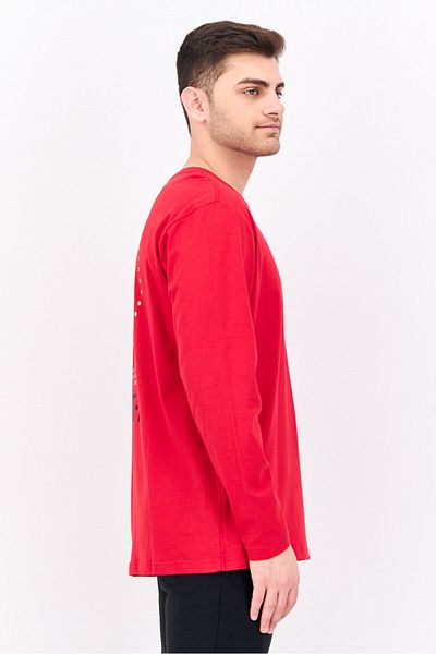 SKECHERS Men Sportswear Fit Long Sleeve Outdoor Sweatshirt, Red